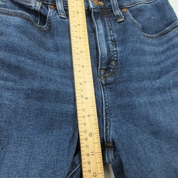 Madewell Skinny Flare Jeans Women 27 Blue Cotton Denim High Rise Bootcut 690 - Picture 9 of 11
